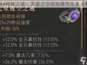 暗黑4神秘之戒：无星之空戒指属性效果全解析