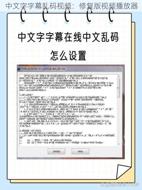 中文字字幕乱码视频：修复版视频播放器