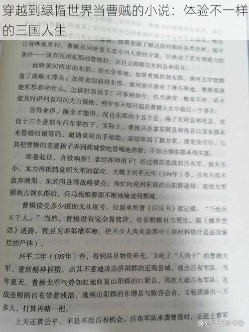 穿越到绿帽世界当曹贼的小说：体验不一样的三国人生