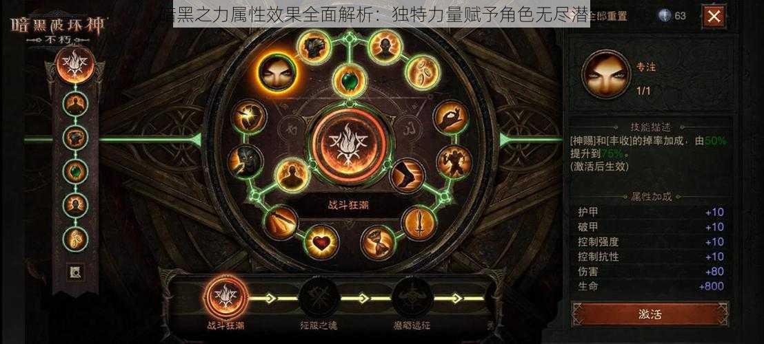 暗黑之力属性效果全面解析：独特力量赋予角色无尽潜能