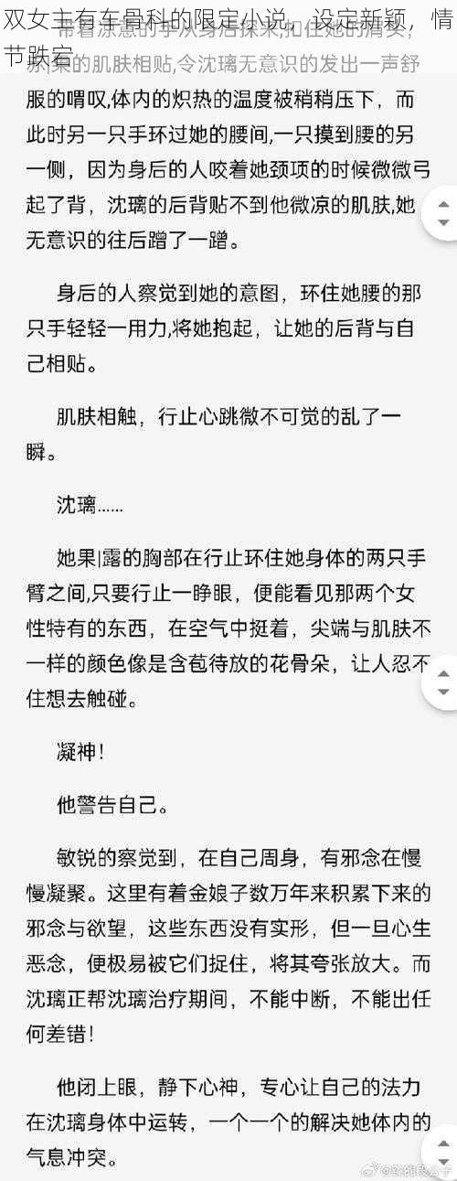 双女主有车骨科的限定小说，设定新颖，情节跌宕