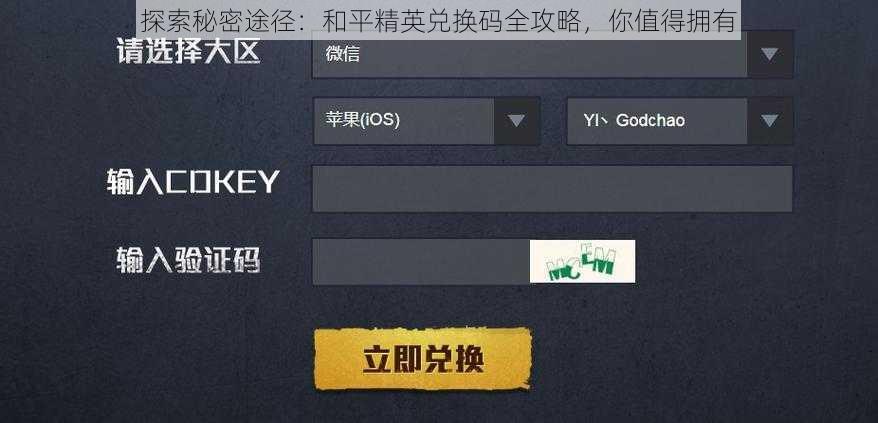 探索秘密途径：和平精英兑换码全攻略，你值得拥有